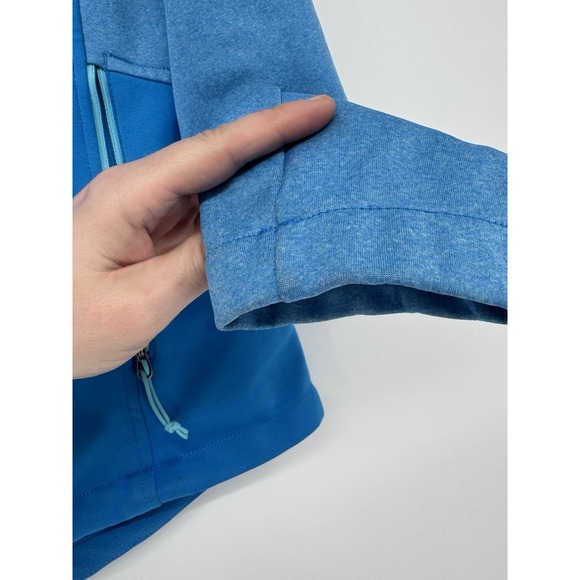 The North Face Blue Fleece Lined Jacket Full Zip M Gorpcore Winter Zip Up Pocket - Picture 8 of 14